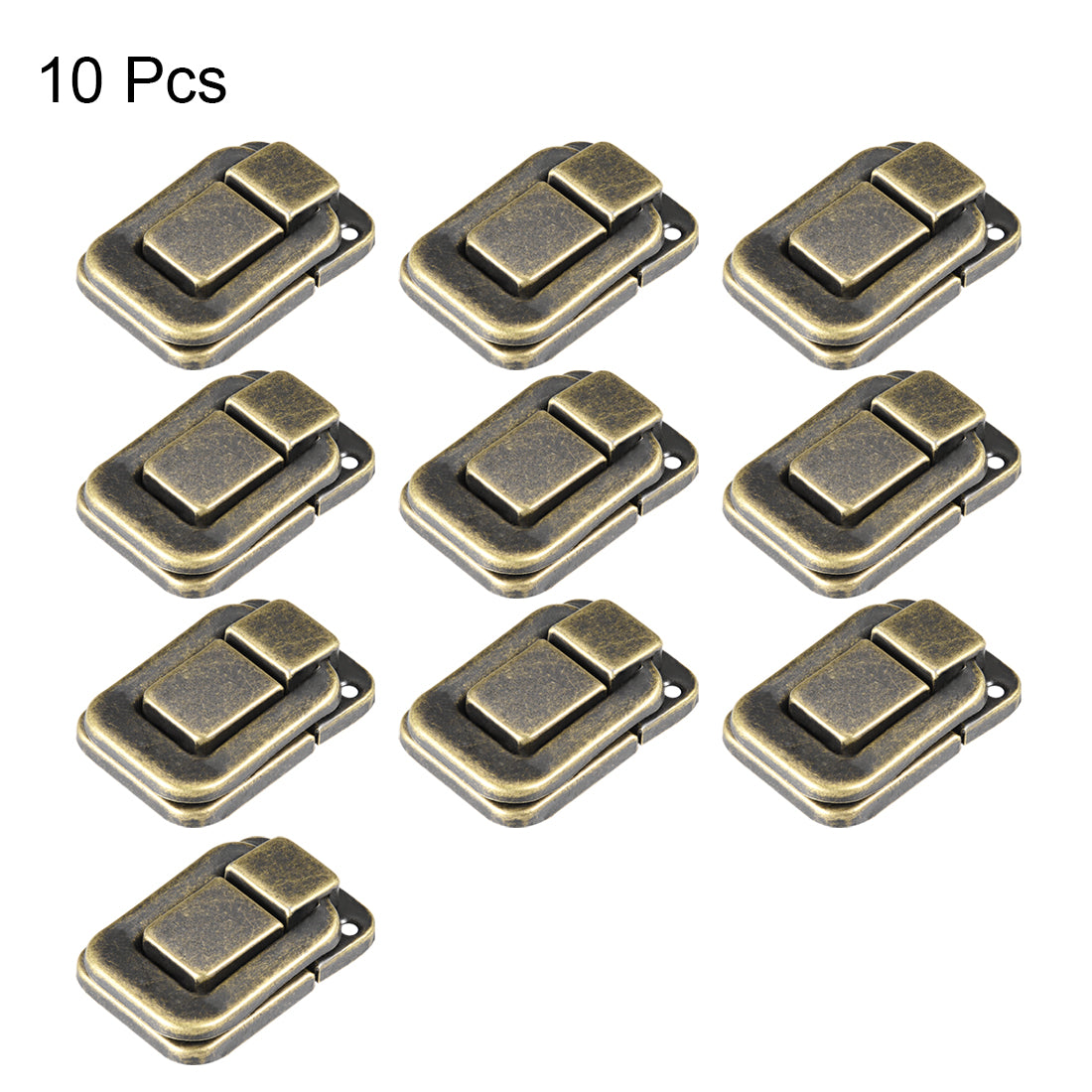 uxcell Uxcell Toggle Latch, 40mm Retro Style Bronze Decorative Hasp Jewelry Wooden Box Catch w Screws 10 pcs