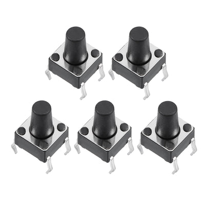 uxcell Uxcell 6x6x9mm Panel Mini/Micro/Small PCB Momentary Tactile Tact Push Button Switch DIP 5PCS