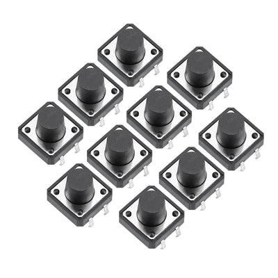 uxcell Uxcell 12x12x8mm Panel Micro/Small PCB Momentary Tactile Tact Push Button Switch DIP 10PCS