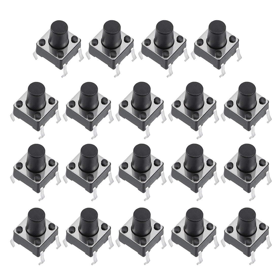 uxcell Uxcell 6x6x8mm Panel Mini/Micro/Small PCB Momentary Tactile Tact Push Button Switch DIP 19PCS