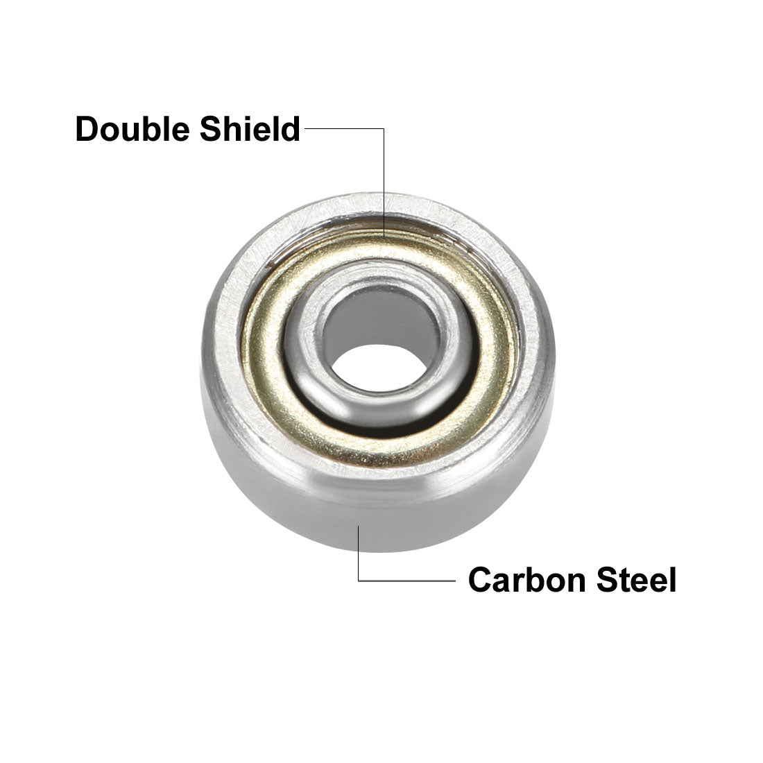 uxcell Uxcell Deep Groove Ball Bearings Metric Double Shield Carbon Steel