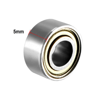 Harfington Uxcell Deep Groove Ball Bearings Metric Double Shielded Carbon Steel Bearings