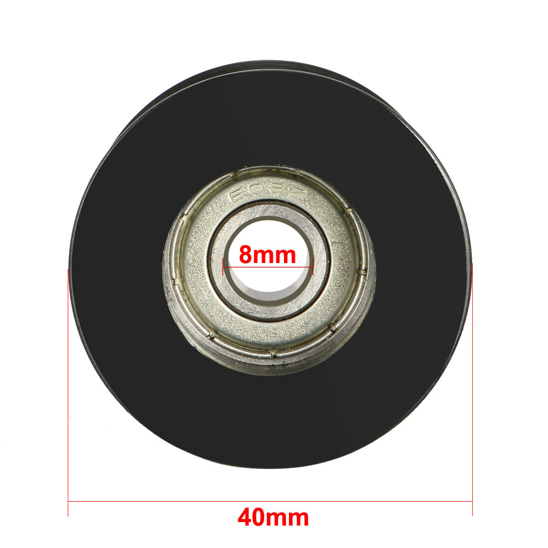 uxcell Uxcell 5.5mm Deep Metal V Groove Guide Bearing Pulley Rail Ball Wheel 8x40x20mm