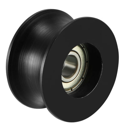 Harfington Uxcell 5.5mm Deep Metal V Groove Guide Bearing Pulley Rail Ball Wheel 8x40x20mm