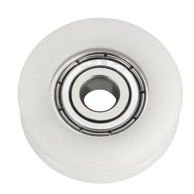 Harfington Uxcell 1.8mm Deep Metal V Groove Guide Bearing Pulley Rail Ball Wheel 5x24x7mm