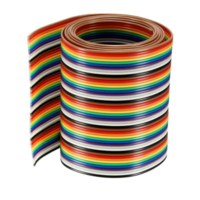 Harfington Uxcell Flat Ribbon Cable 50P Rainbow IDC Wire 1.27mm Pitch 1m Long