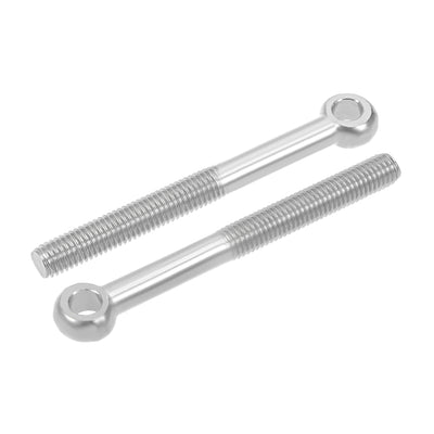 Harfington Uxcell M12 x 120mm 304 Stainless Steel Machine Shoulder Lift Eye Bolt Rigging 4pcs