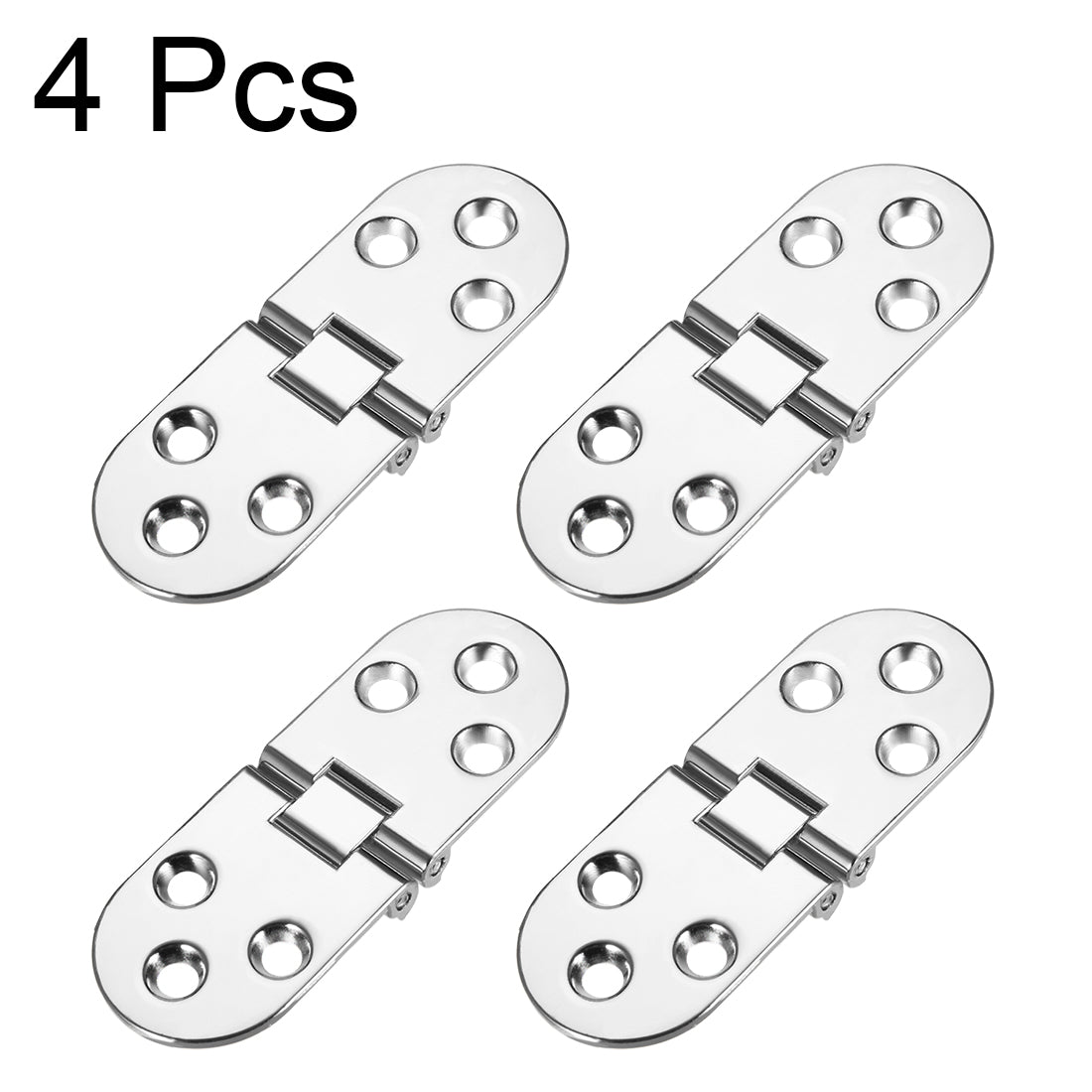 uxcell Uxcell 4 Pcs Sewing Machine Table Folding Flip Hinge, Zinc alloy Chrome Plating Finish