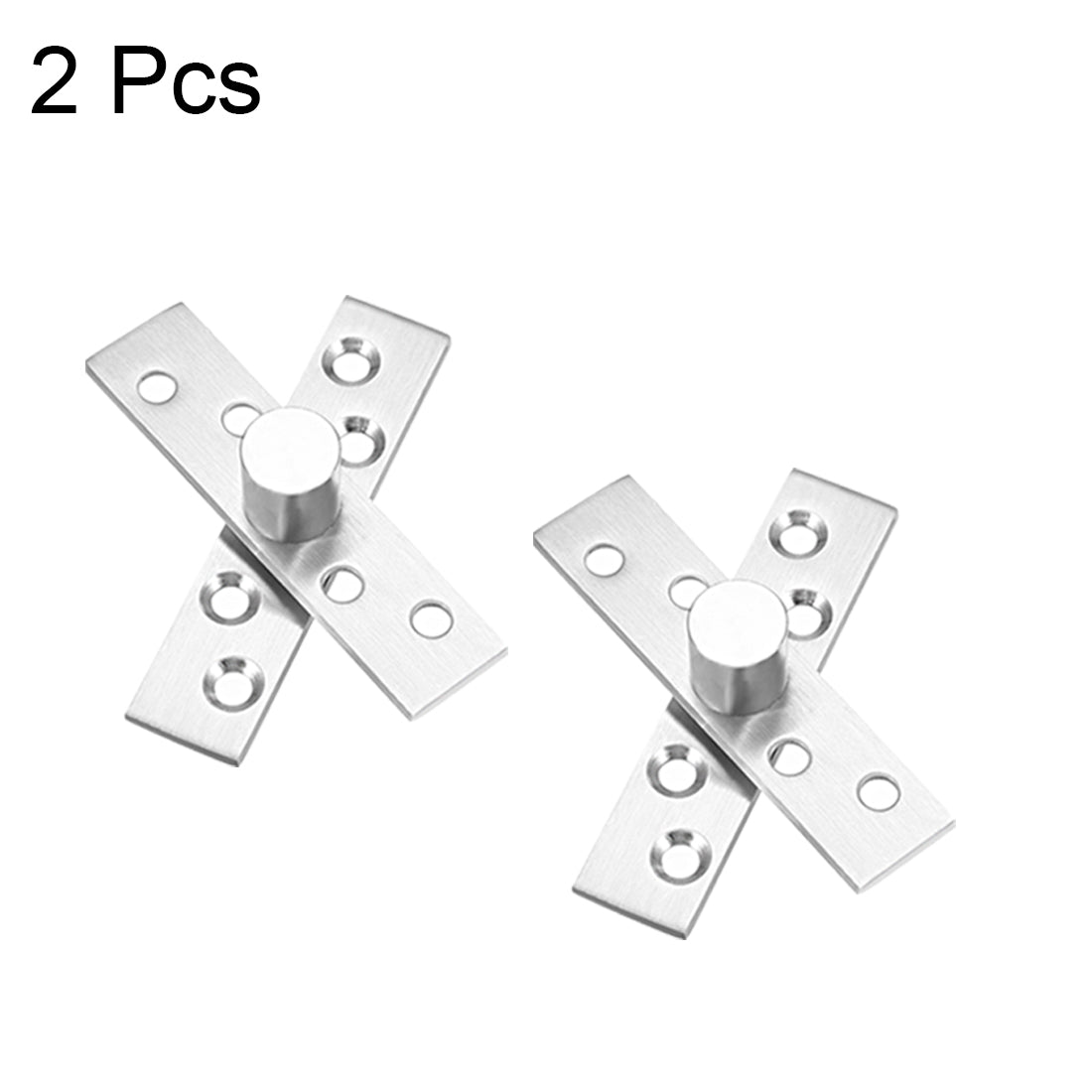 uxcell Uxcell 2 Sets Stainless Steel 360 Degree Door Pivot Hinge 75 x 17mm