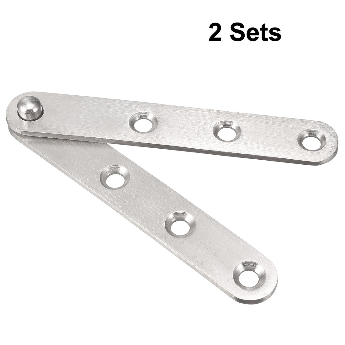 uxcell Uxcell 2 Sets Stainless Steel 360 Degree Rotating Door Pivot Hinge 100mm x 16mm