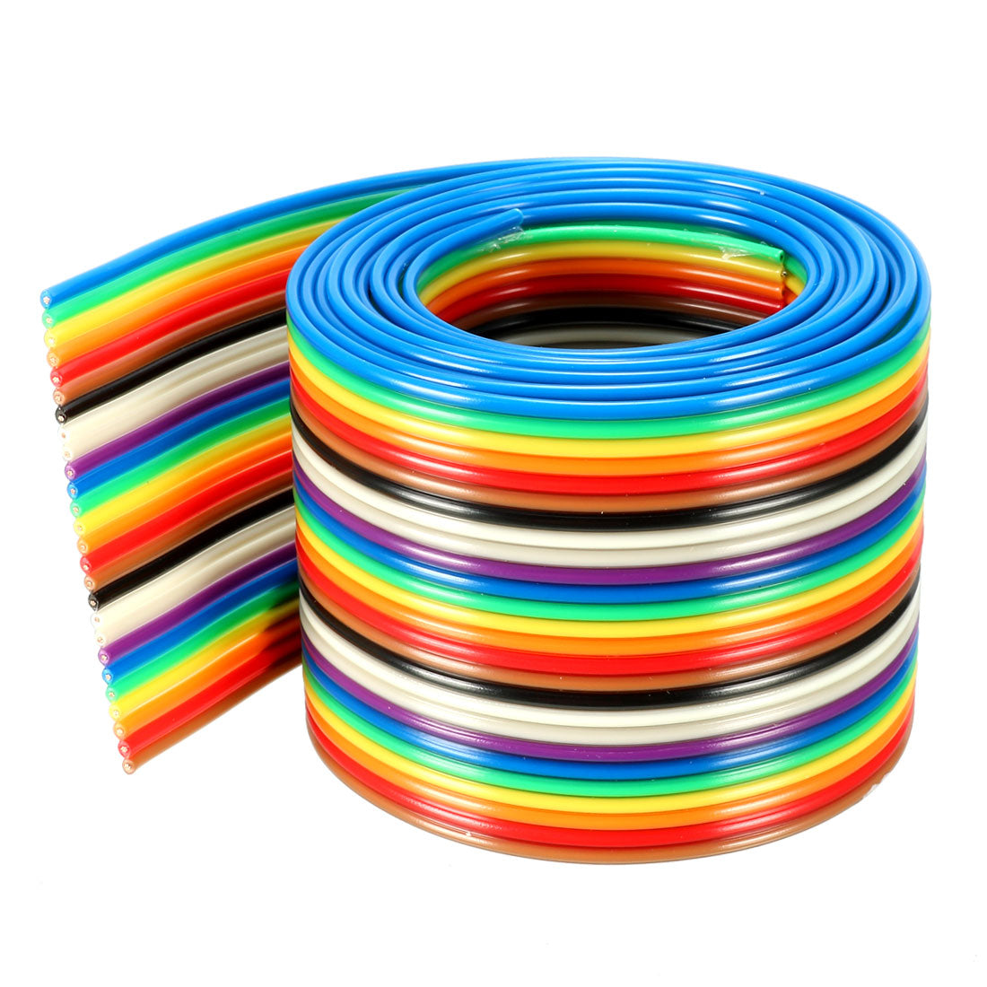 uxcell Uxcell Flat Ribbon Cable 26P Rainbow IDC Wire 1.27mm Pitch 1 Meters Long