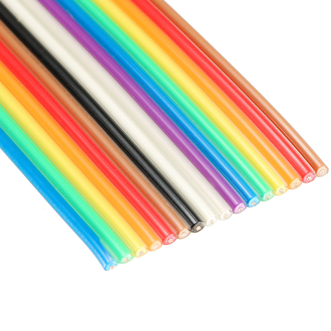 uxcell Uxcell Flat Ribbon Cable 16P Rainbow IDC Wire 1.27mm Pitch 1 Meter Long