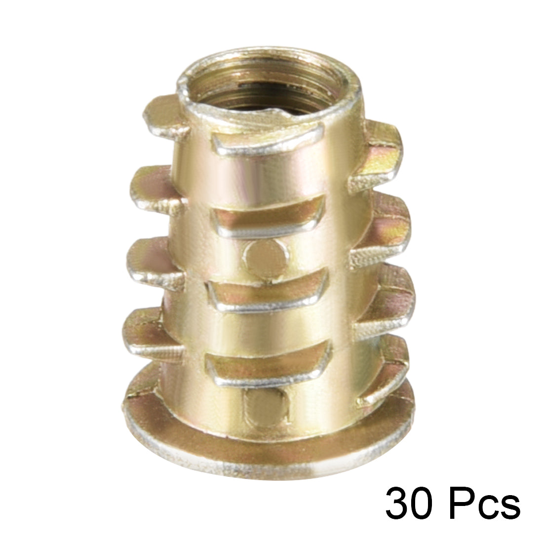 uxcell Uxcell Threaded Insert Nuts Zinc Alloy Hex Socket M6 Internal Threads 14mm Length 30pcs