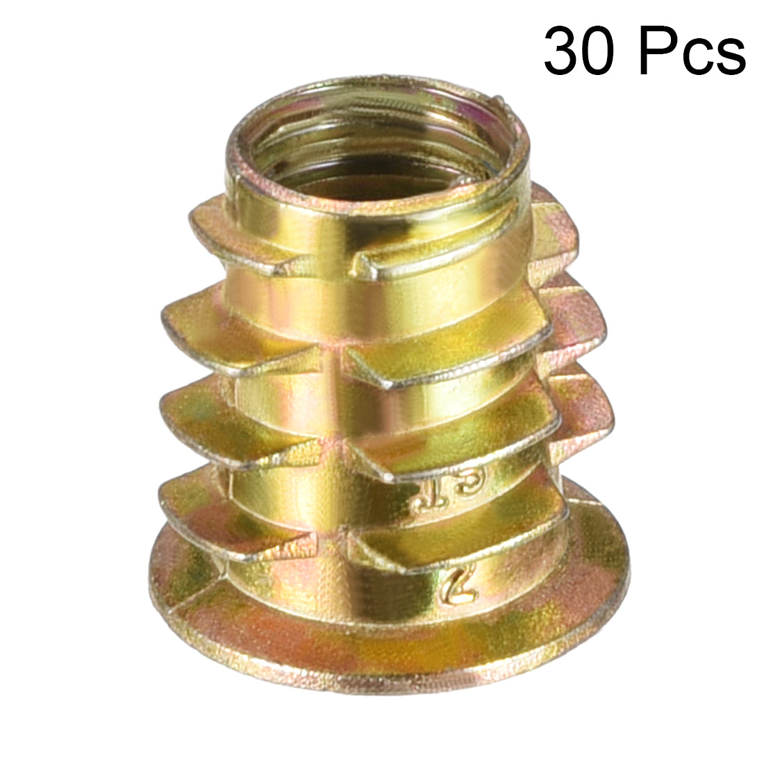 uxcell Uxcell Threaded Insert Nuts Zinc Alloy Hex Socket M8 Internal Threads 15mm Length 30pcs