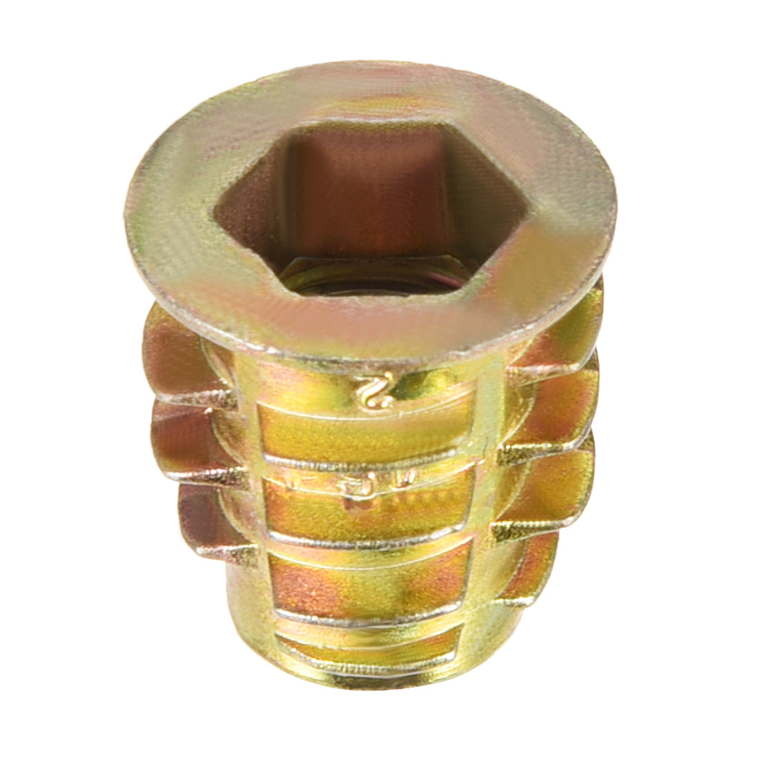 uxcell Uxcell Threaded Insert Nuts Zinc Alloy Hex Socket M8 Internal Threads 15mm Length 30pcs