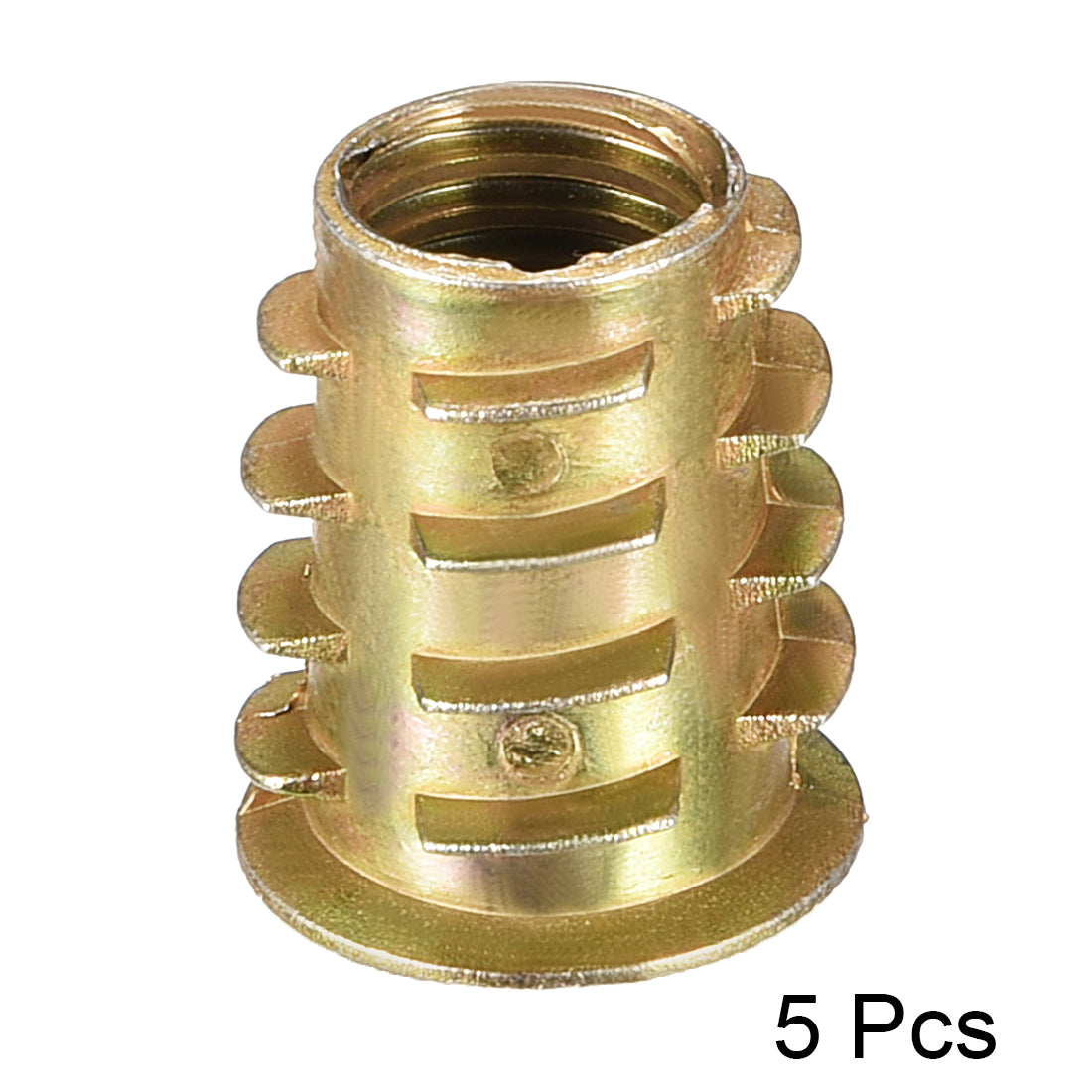 uxcell Uxcell Threaded Insert Nuts Zinc Alloy Hex Socket M10 Internal Threads 20mm Length 5pcs