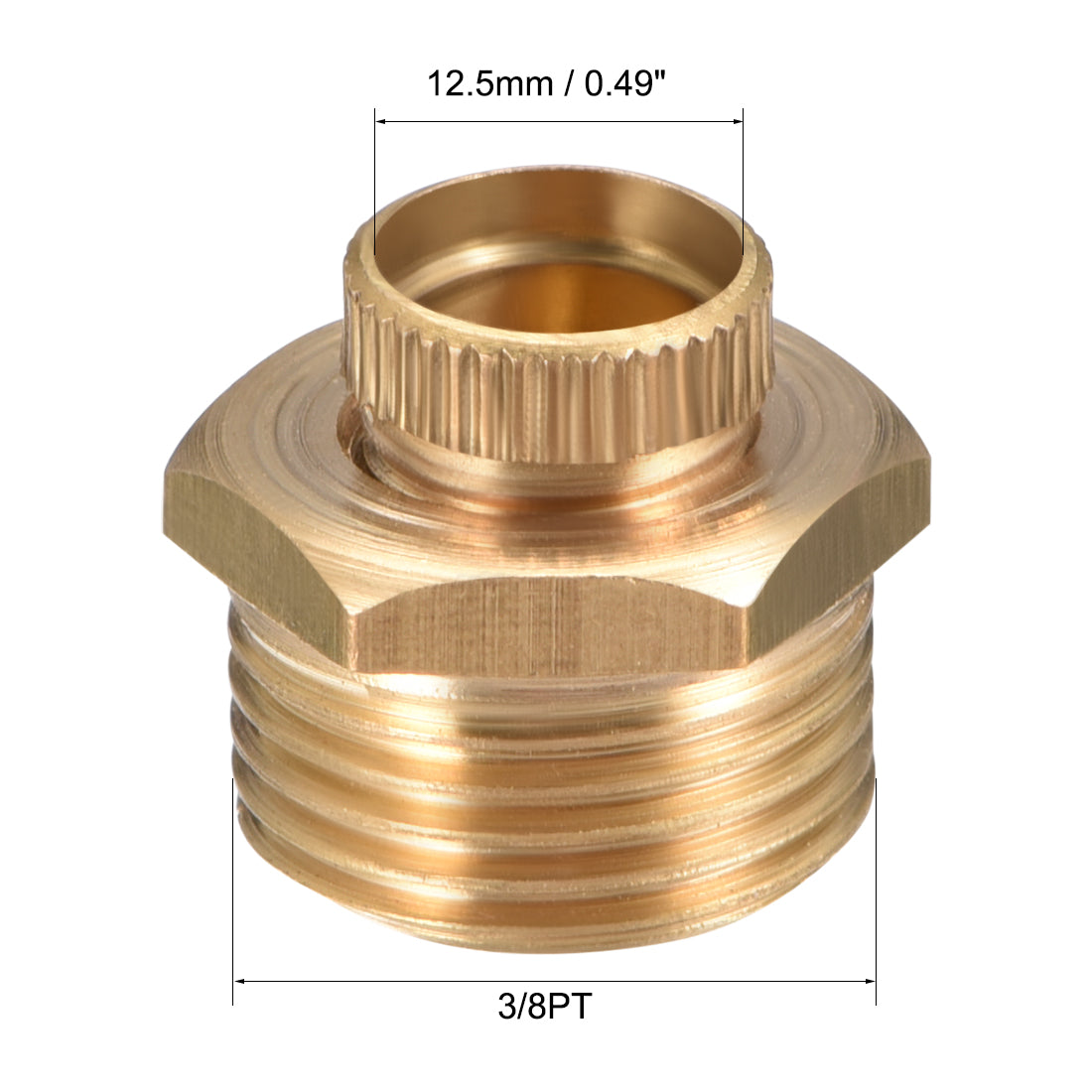 uxcell Uxcell 3Stk. Wasserablassventil 3 / 8PT Außengewinde Luftkompressor Teil Messing Ton