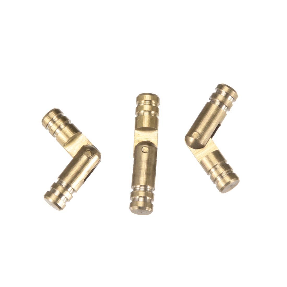 uxcell Uxcell Folding Support Hidden Concealed Cylinder Hinge Brass Tone 4mm x 20mm 20pcs