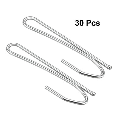 Harfington Uxcell Curtain Hooks Metal Single Prongs Pinch Pleat Drapery Hook for Drapes Tapes Silver Tone 30 Pcs