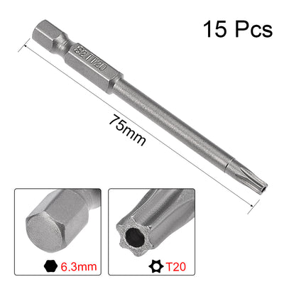 Harfington Magnetischer Sicherheits-Torxschraubendreherbit mit Sechskantschaft