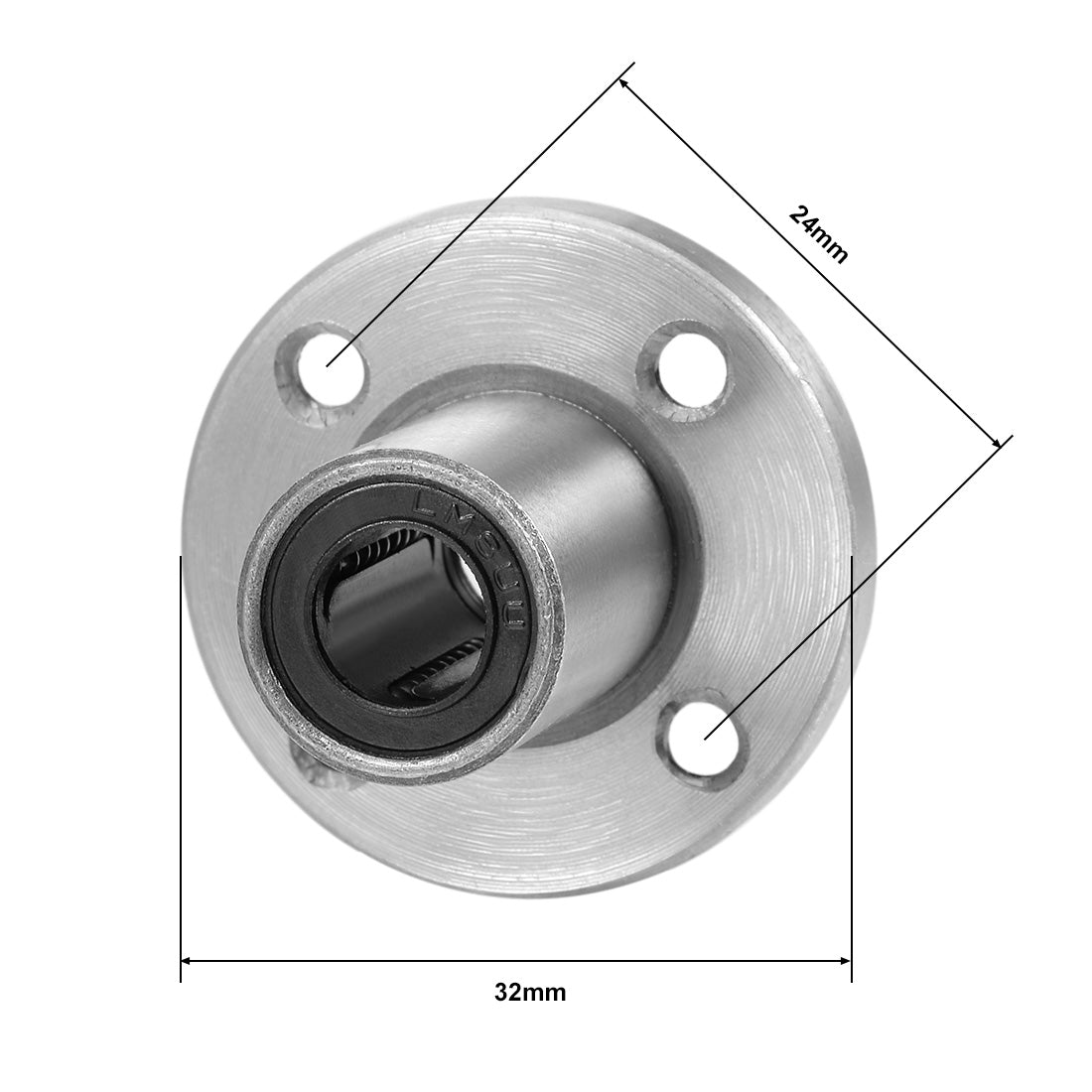 uxcell Uxcell Linear Motion Ball Bearings Round Flange