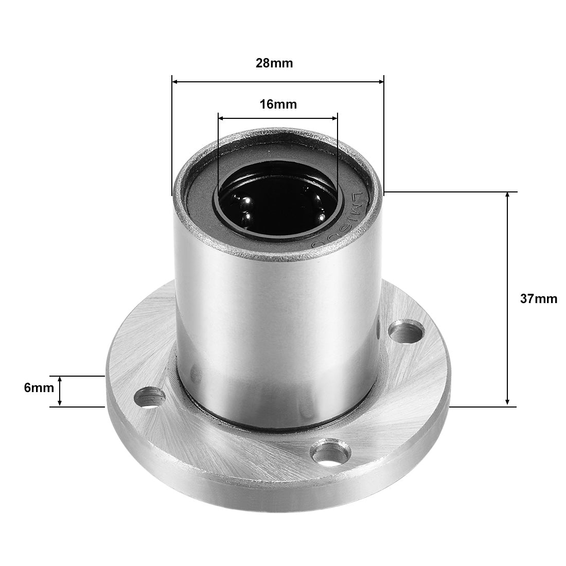 uxcell Uxcell Linear Motion Ball Bearings Round Flange