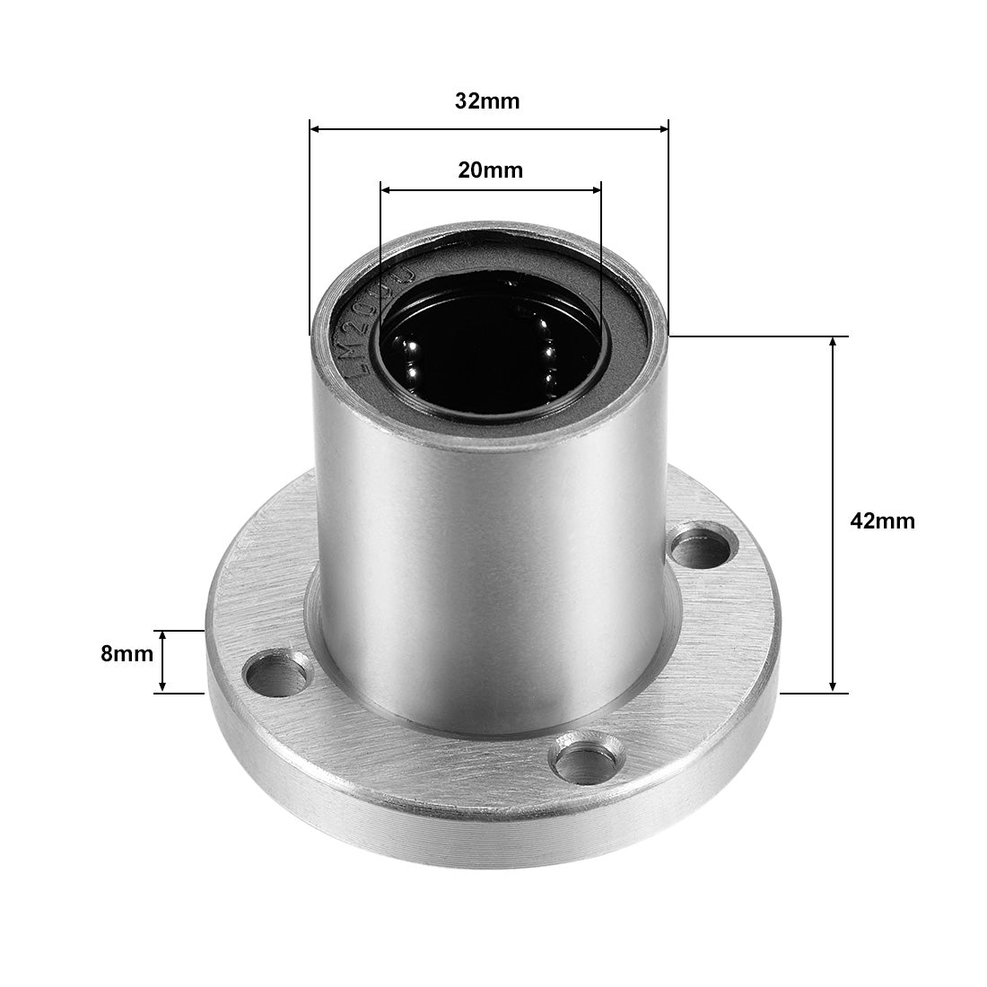 uxcell Uxcell Linear Motion Ball Bearings Round Flange