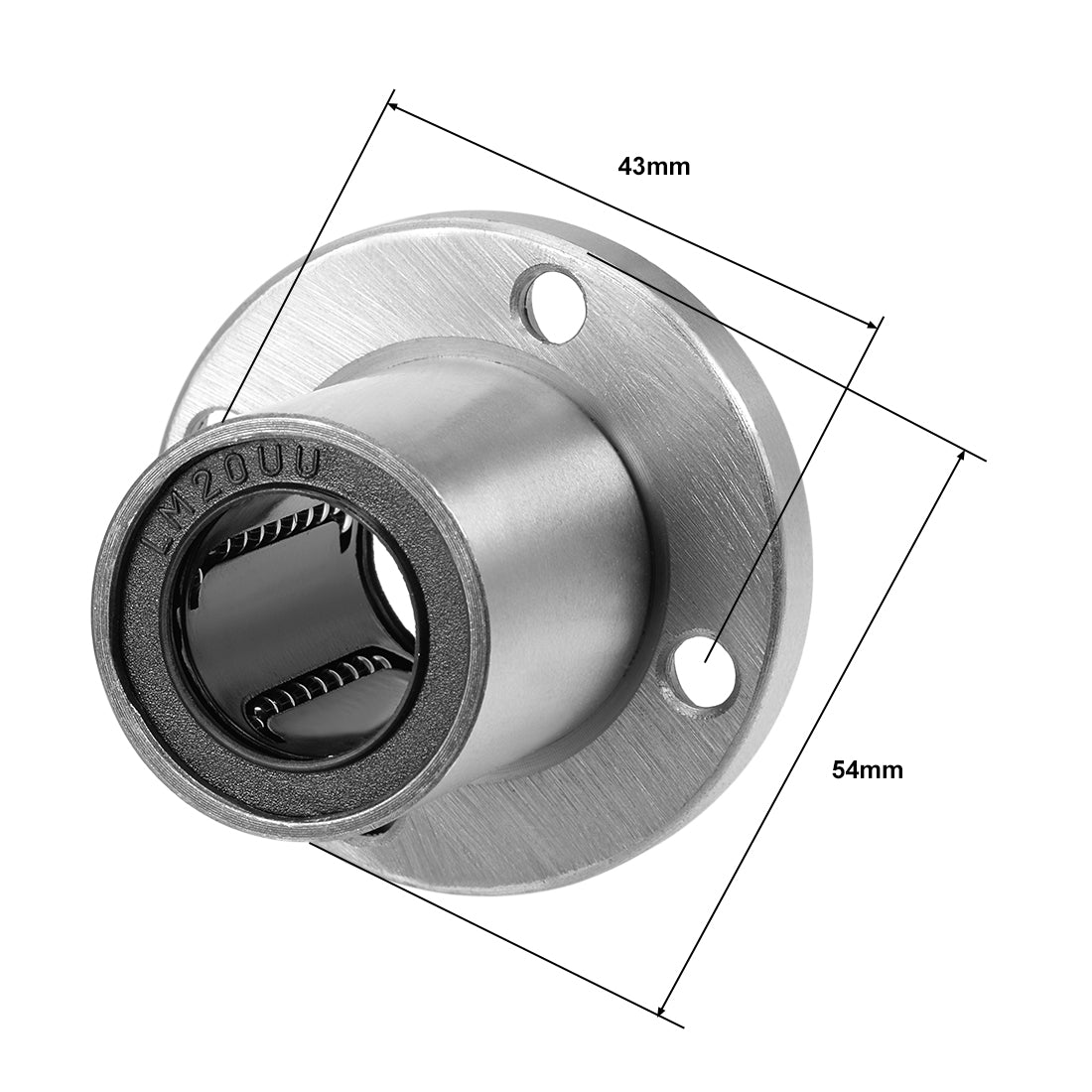 uxcell Uxcell Linear Motion Ball Bearings Round Flange