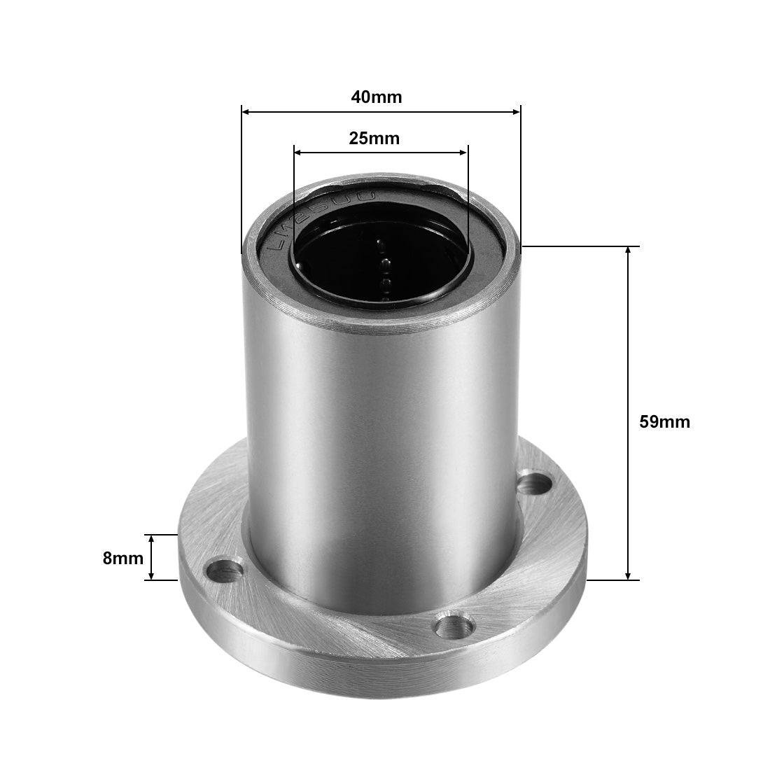 uxcell Uxcell Linear Motion Ball Bearings Round Flange