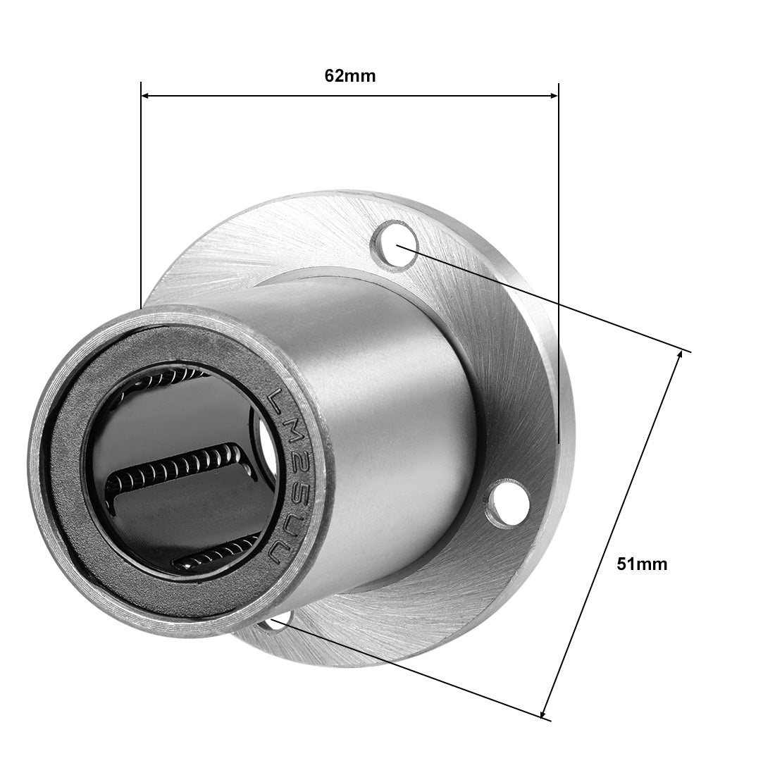 uxcell Uxcell Linear Motion Ball Bearings Round Flange