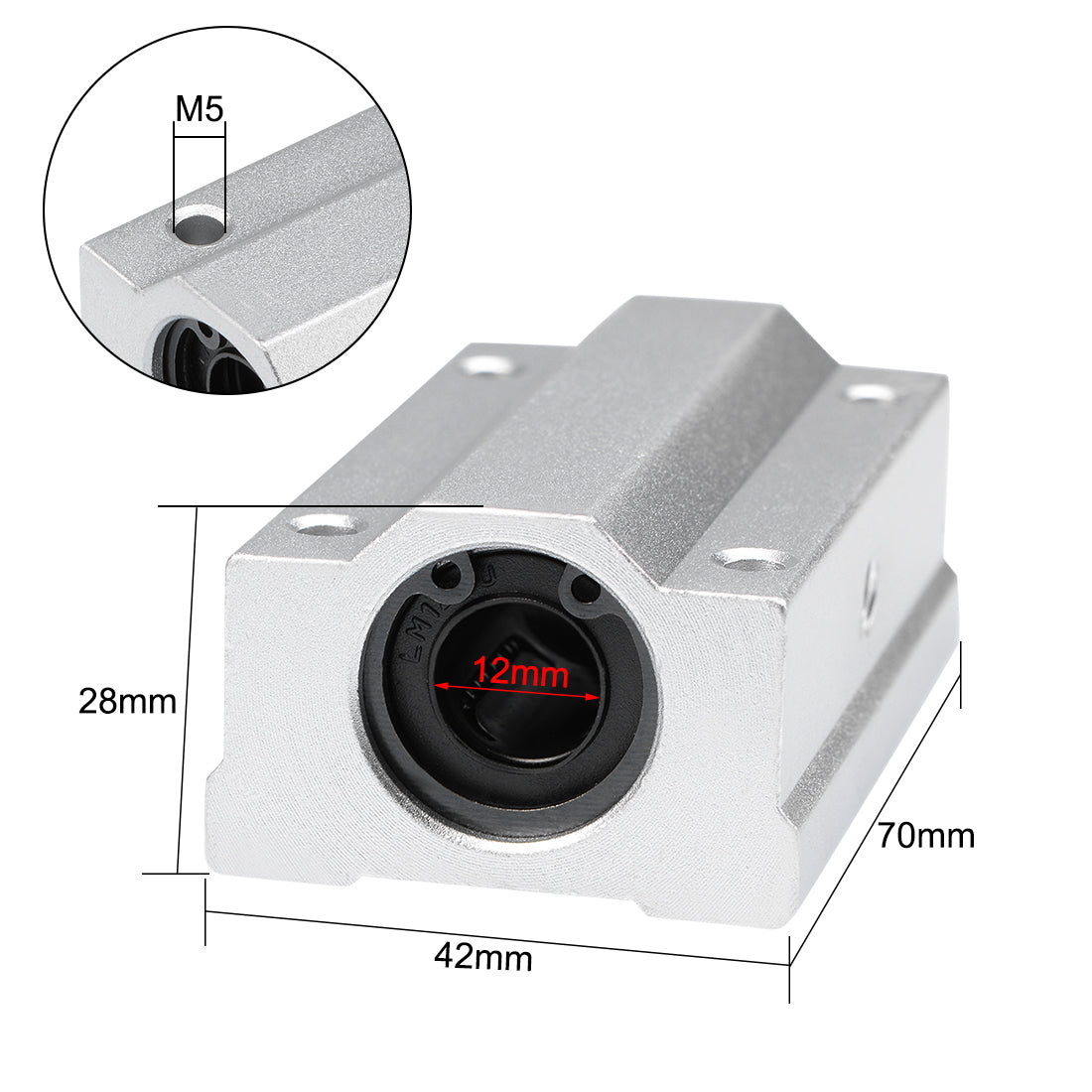 uxcell Uxcell Linear Ball Bearings Motion Slide Block Units Extra Long