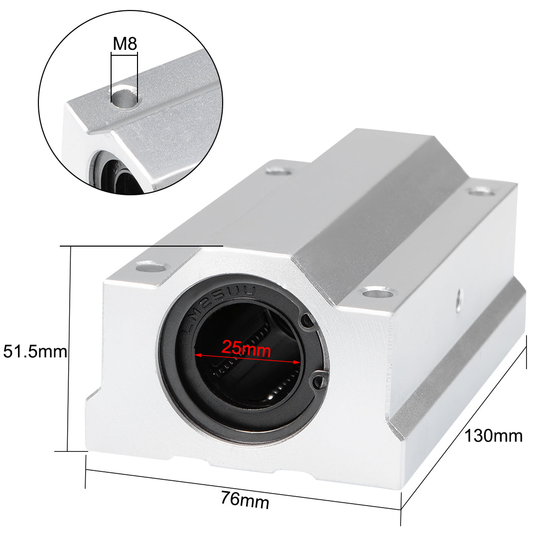 uxcell Uxcell Linear Ball Bearing Motion Slide Block Units Extra Long