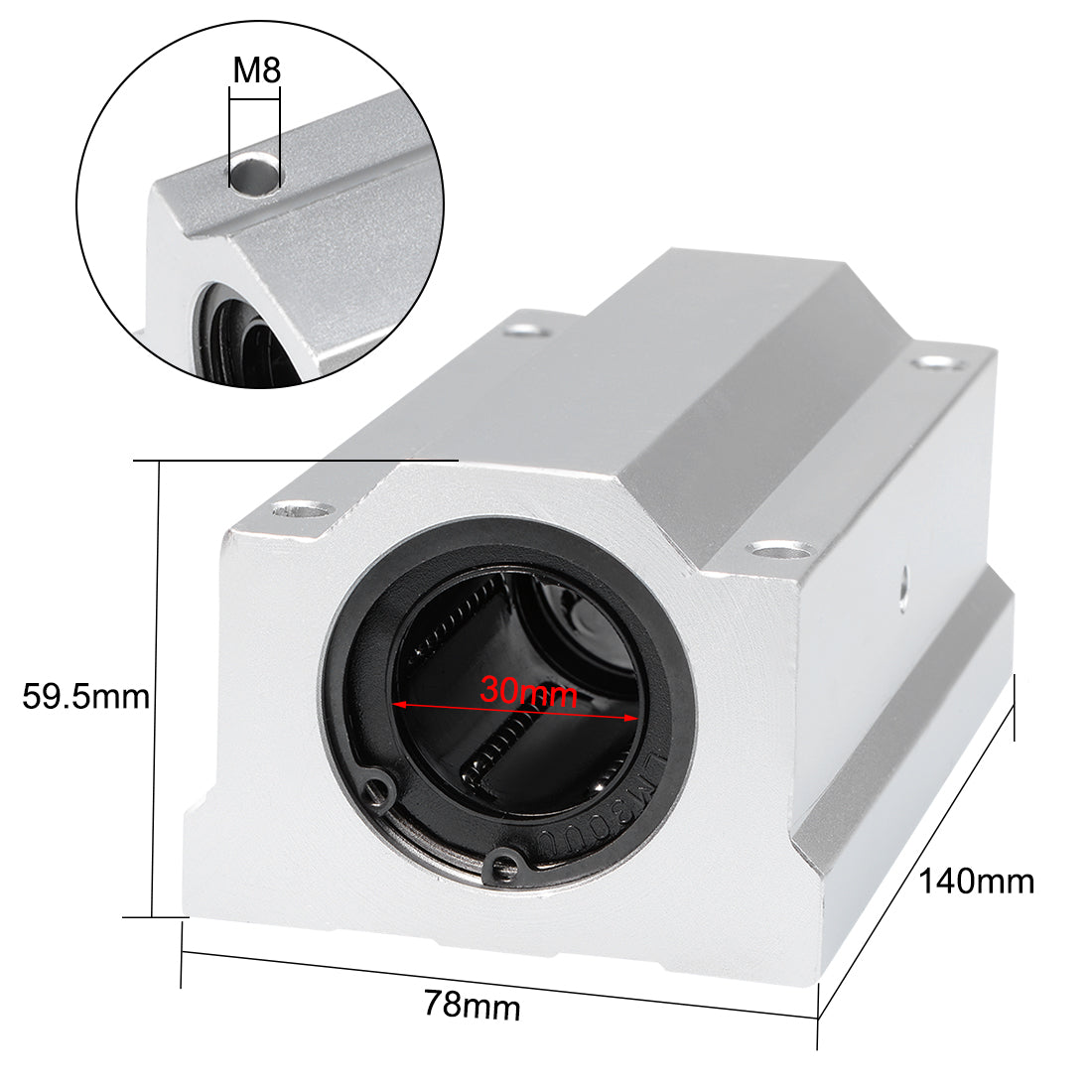 uxcell Uxcell Linear Ball Bearing Motion Slide Block Units Extra Long