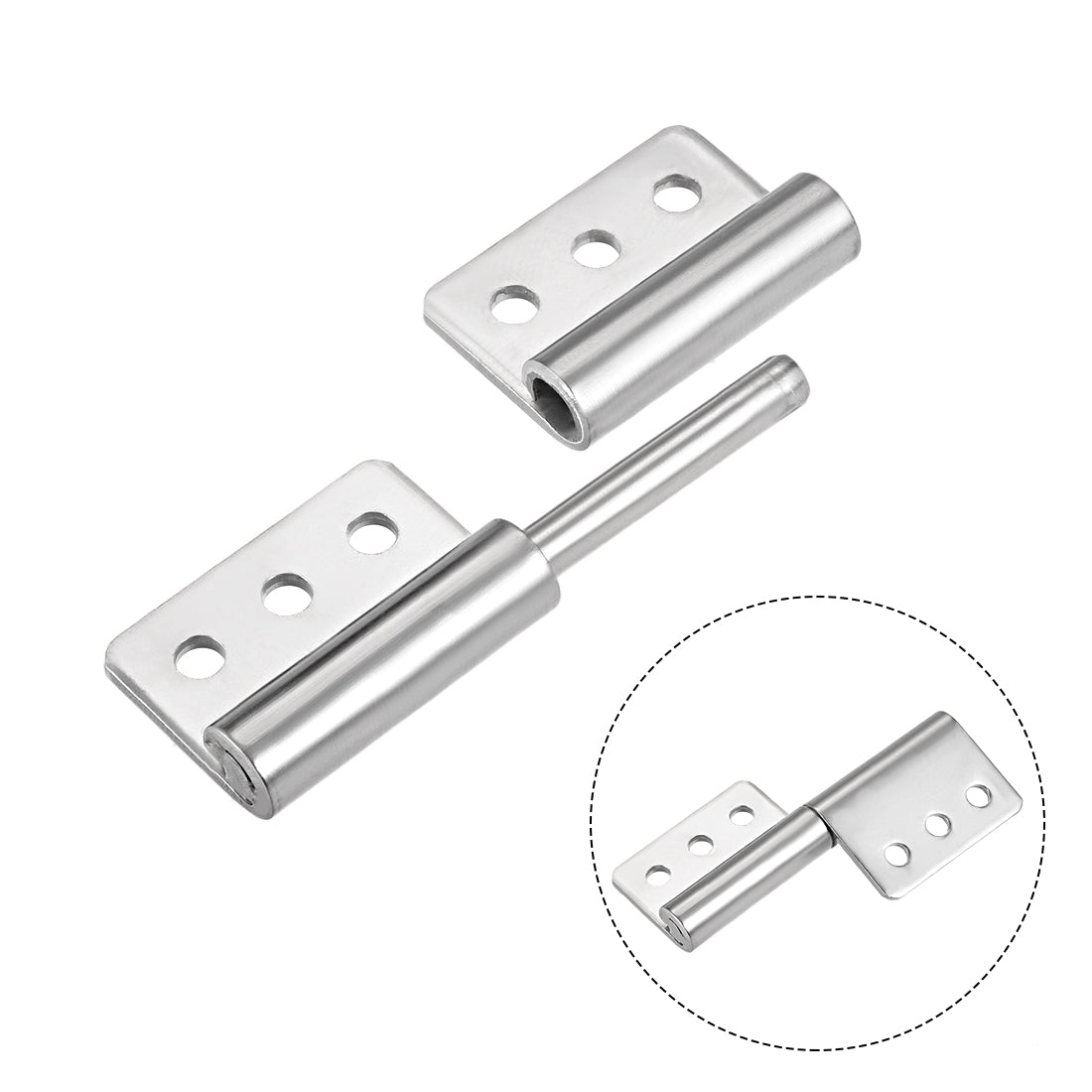 uxcell Uxcell 4-inch Long Steel Small Slip Joint Flag Hinge - Lift Off Left Handed Lid Door 2pcs