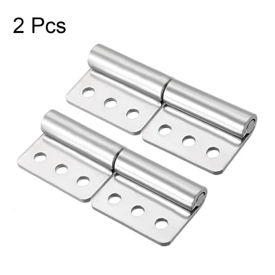 Harfington Uxcell 4-inch Long Steel Small Slip Joint Flag Hinge - Lift Off Left Handed Lid Door 2pcs