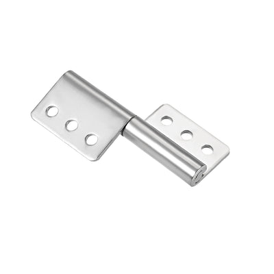 Harfington Uxcell 4-inch Long Steel Small Slip Joint Flag Hinge - Lift Off Left Handed Lid Door 2pcs