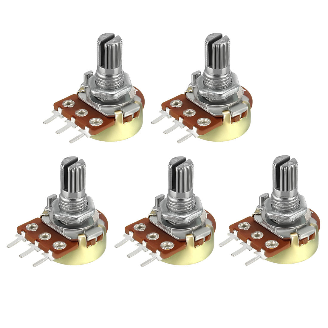 uxcell Uxcell WH148  1M Ohm Variable Resistors Single Coil  Film Potentiometer 5pcs