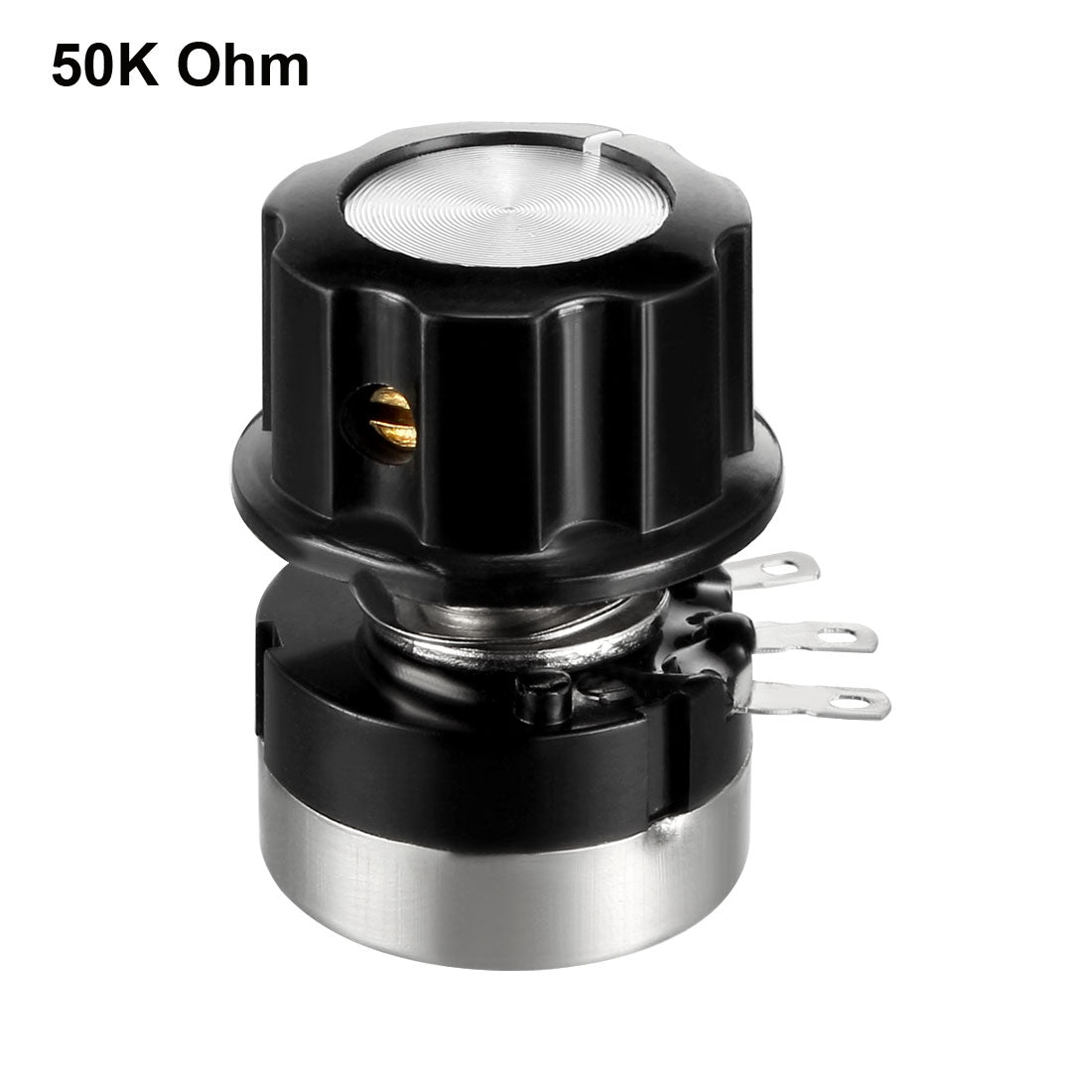 uxcell Uxcell RV24YN20S 50K Ohm Variable Resistors Single Turn Rotary Carbon Film Potentiometer w Knob