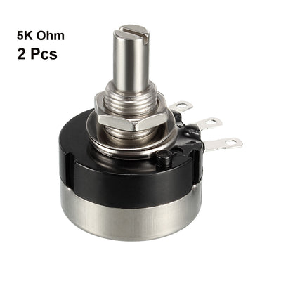 Harfington Uxcell RV24YN20S 5K Ohm Variable Resistors Single Turn Rotary Carbon Film Potentiometer 2pcs