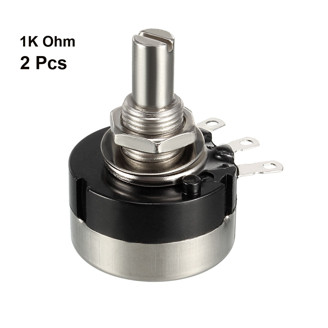 uxcell Uxcell RV24YN20S 1K Ohm Variable Resistors Single Turn Rotary Carbon Film Potentiometer 2pcs