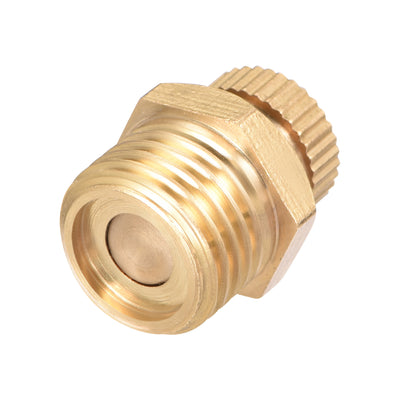 uxcell Uxcell Air Compressor G1/4 Male Thread Water Drain Valve Brass Tone