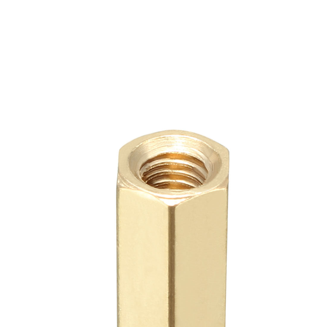 uxcell Uxcell 10pcs Brass Straight PCB Pillar Female Thread Hex Standoff Spacer M3x5x19mm