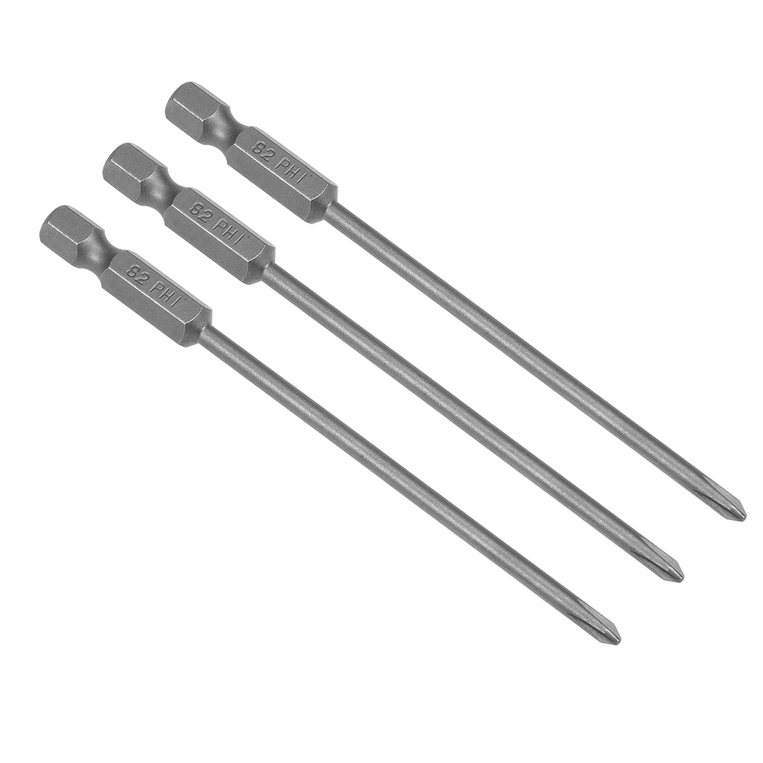 uxcell Uxcell 3 Pcs 3mm PH1 Magnetic Phillips Screwdriver Bits, 1/4 Inch Hex Shank 3.94-inch Length S2 Power Tool