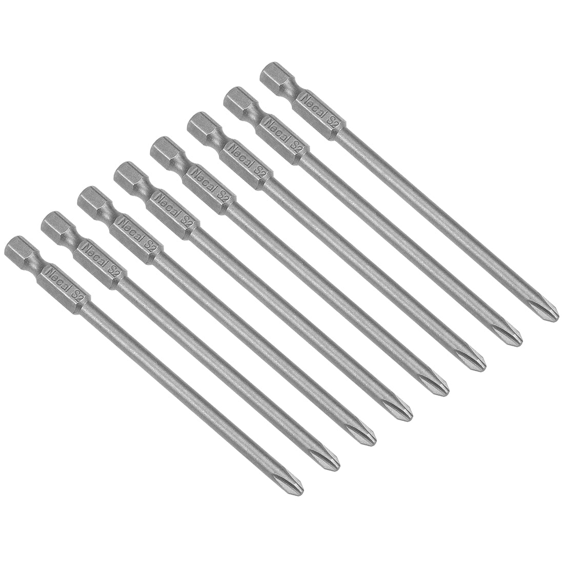 uxcell Uxcell 8 Pcs 4.5mm PH2 Magnetic Phillips Screwdriver Bits, 1/4 Inch Hex Shank 3.94-inch Length S2 Power Tool