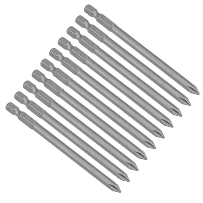 uxcell Uxcell 10 Pcs 1/4 Shank 100mm Length 6mm Phillips PH1 Magnetic S2 Screwdriver Bits