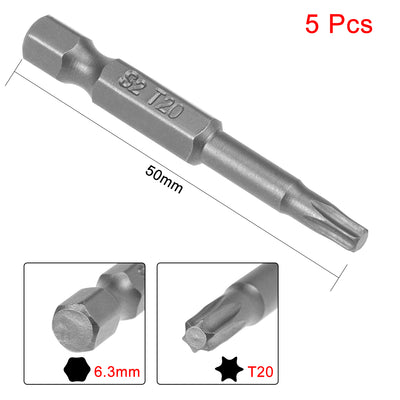 Harfington Uxcell Magnetic Torx Screwdriver Bits, Hex Shank S2 Steel Power Tool