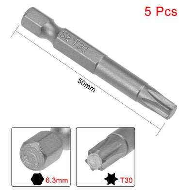 Harfington Hex Shank Magnetic Torx Head Screwdriver Bits S2 High Alloy Steel