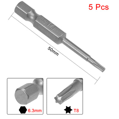 Harfington Uxcell Magnetic Torx Screwdriver Bits, Hex Shank S2 Steel Power Tool