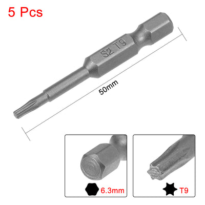 Harfington Uxcell Magnetic Torx Screwdriver Bits, Hex Shank S2 Steel Power Tool