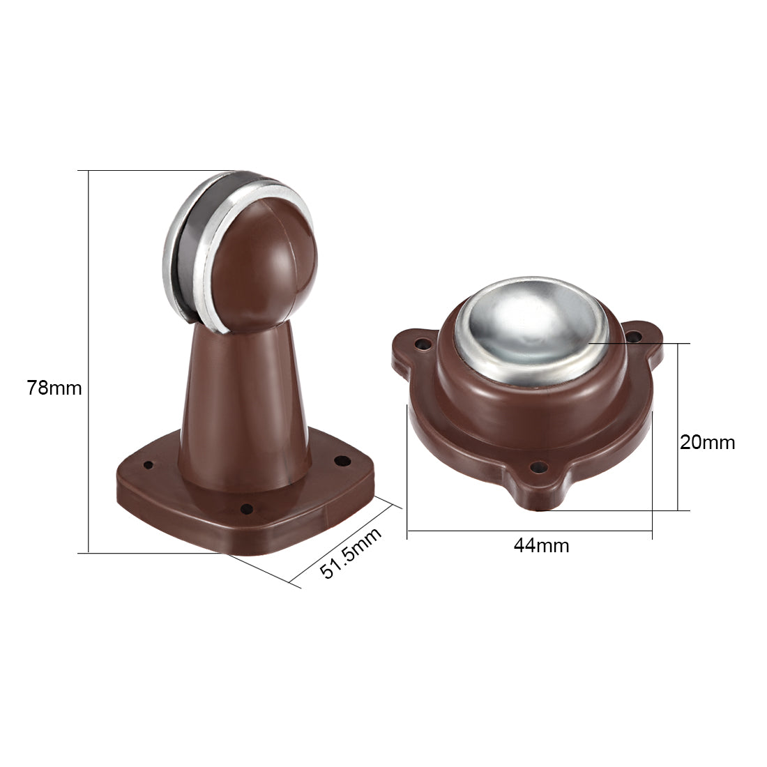 uxcell Uxcell Plastic Door Magnetic Catch Holder Stopper Doorstop Screw Mount Brown